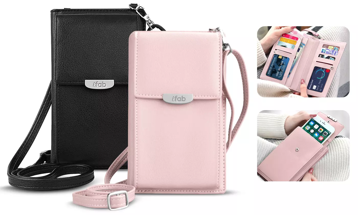 iFab Crossbody Cell Phone Purse Wallet For Women, Phone Pouch with Card Slots - Primary Image