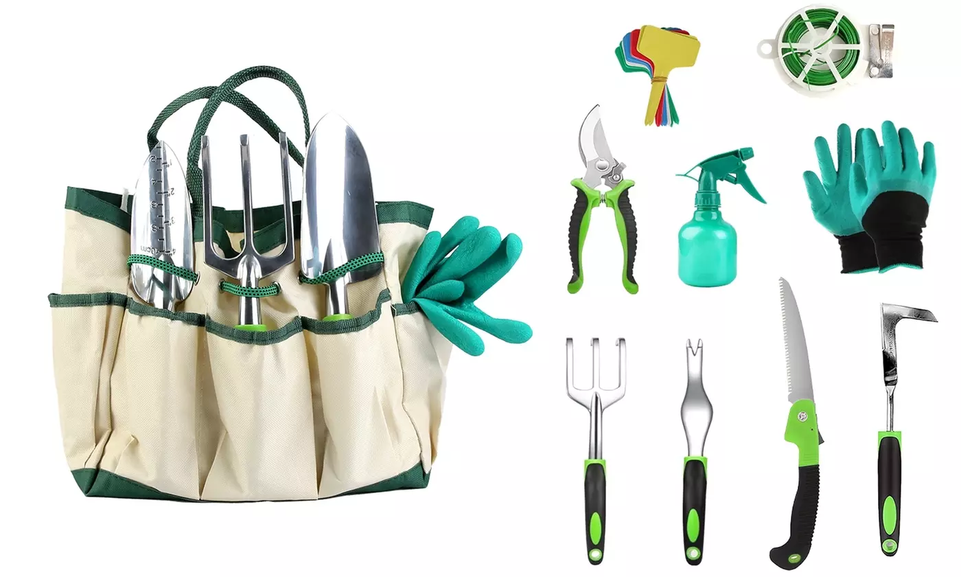 iMounTEK 13-Piece Heavy Duty Garden Tool Set Aluminum Alloy Gardening Hand Tools