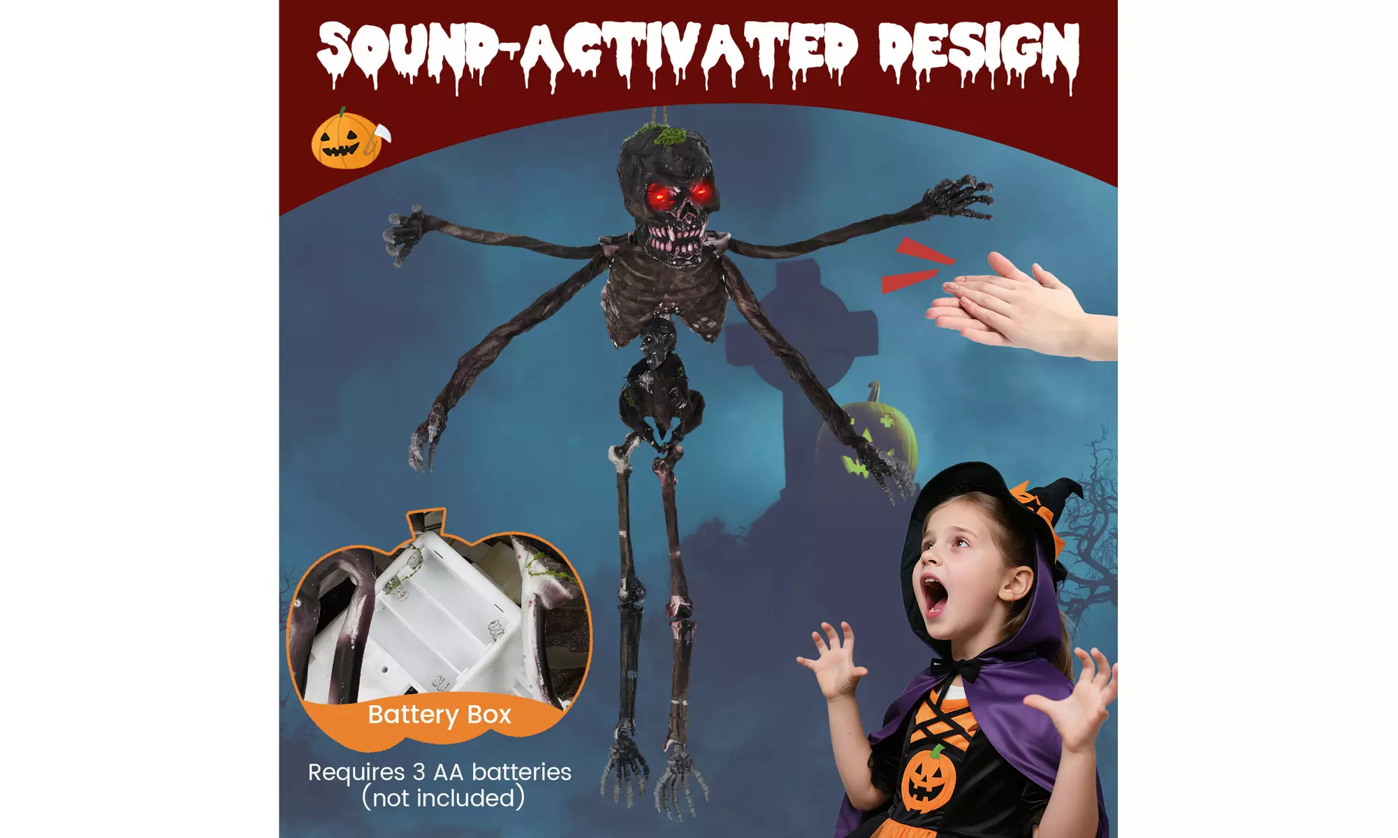 Animated Halloween Decorations: Bring Your Yard to Life by Costway