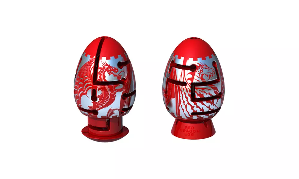 Smart Egg 2-Layer Labyrinth Puzzle - Red Dragon: Difficult - Second Medium