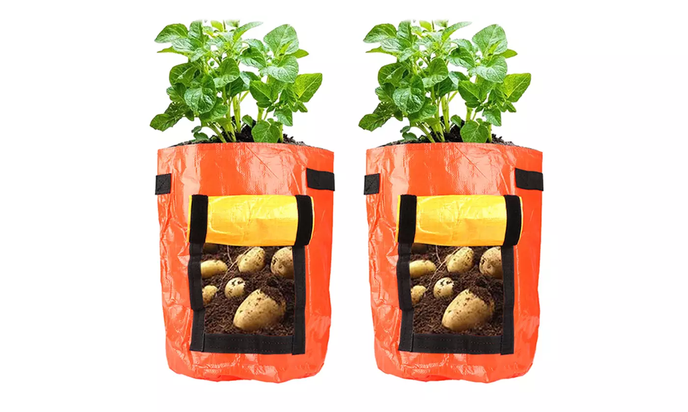 Heavy Duty Garden Grow Bags with Flap Handles Vegetable Planter Pots