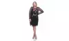 Ladies fashion plus size mesh midi dress