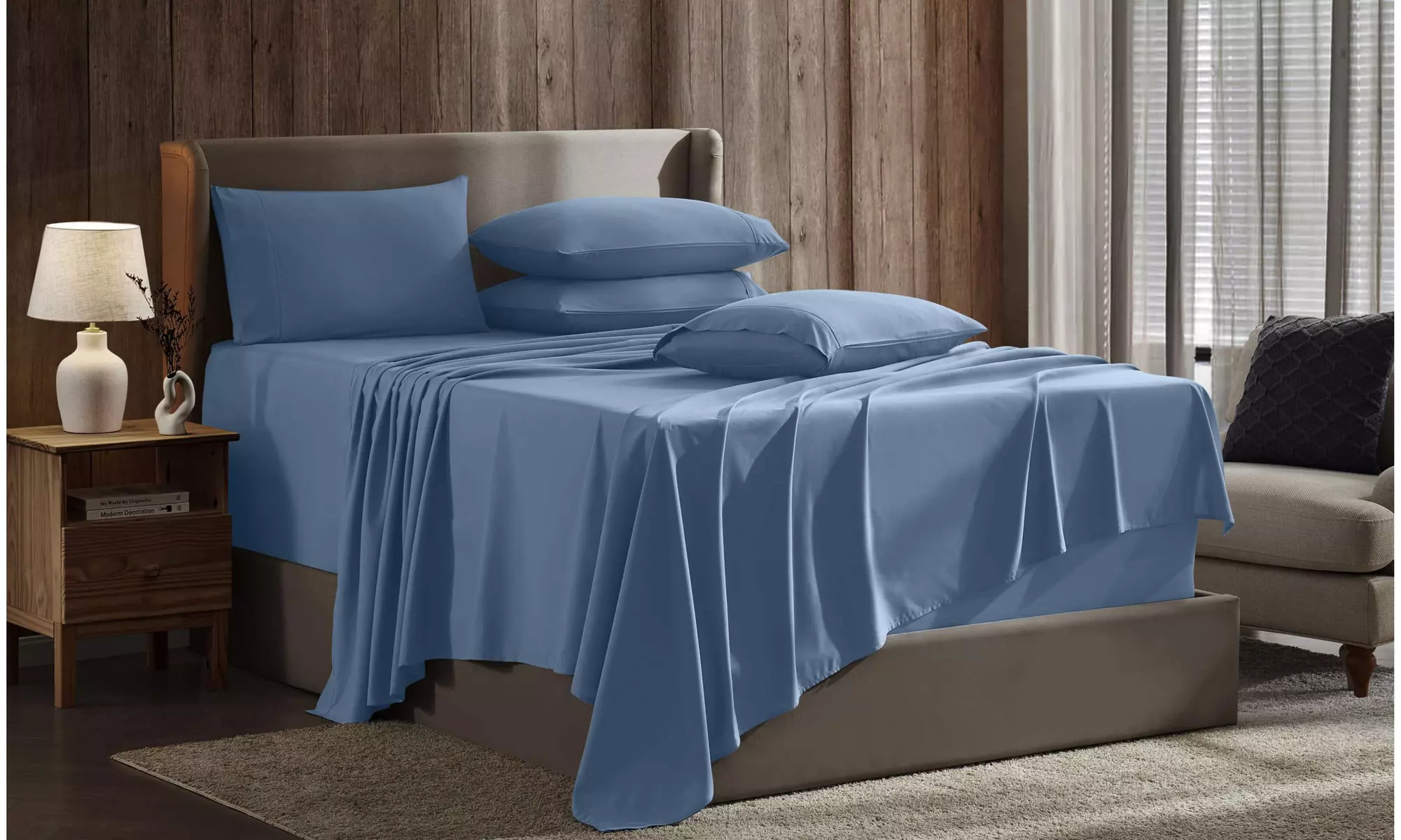 Nestl Split King Extra Soft Microfiber Deep Pocket Bed Sheet Set - 5 Piece