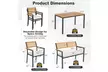 Costway Four-Piece Patio Furniture Set with Acacia Wood & Metal Frame - Second Medium