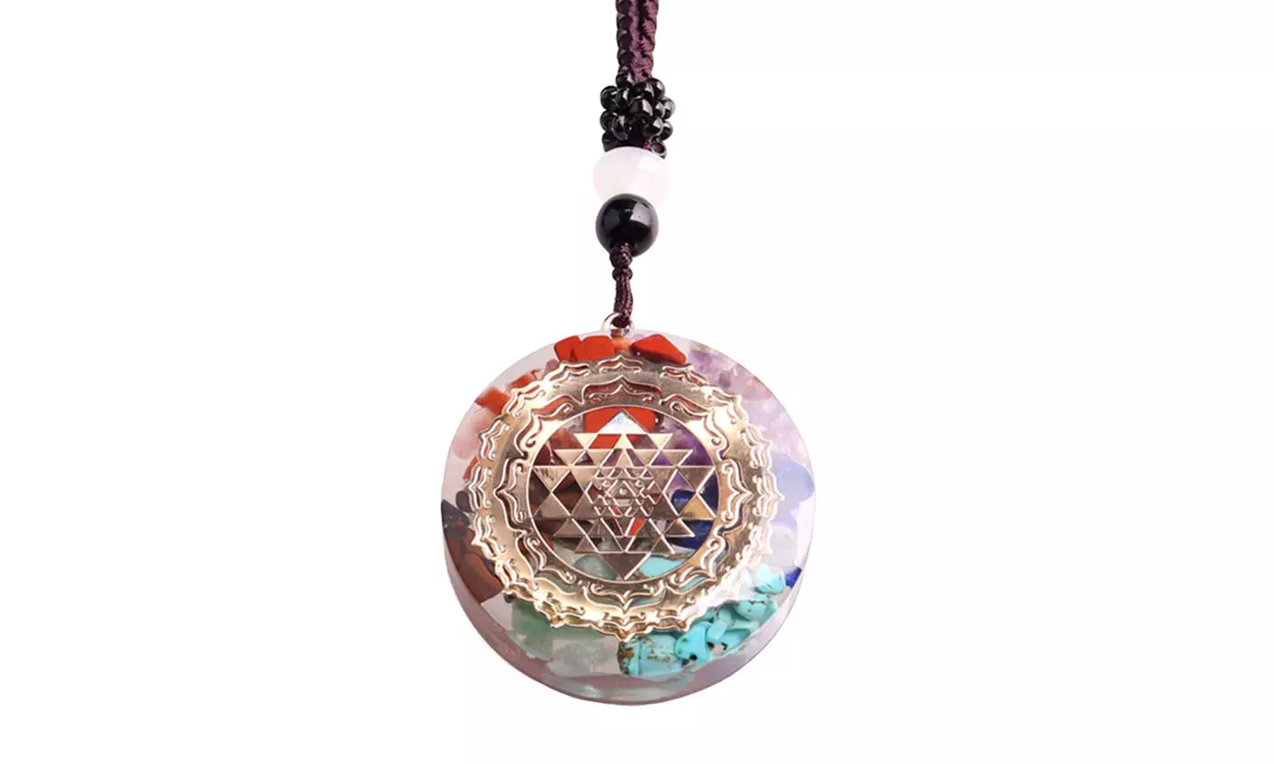 7 Chakras Crystals Stones Orgone Pendant Energy Healing Necklace Gift