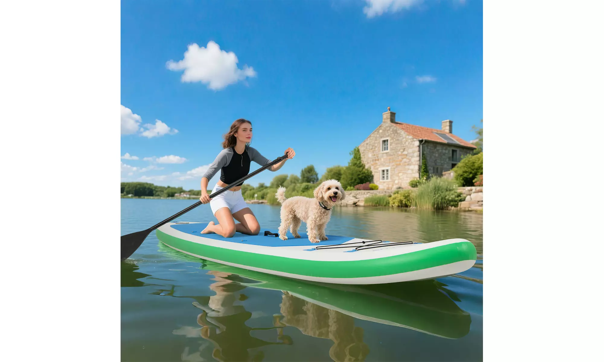 Goplus 11' Inflatable Stand Up Paddle Board whth Accessories Paddle Hand Pump