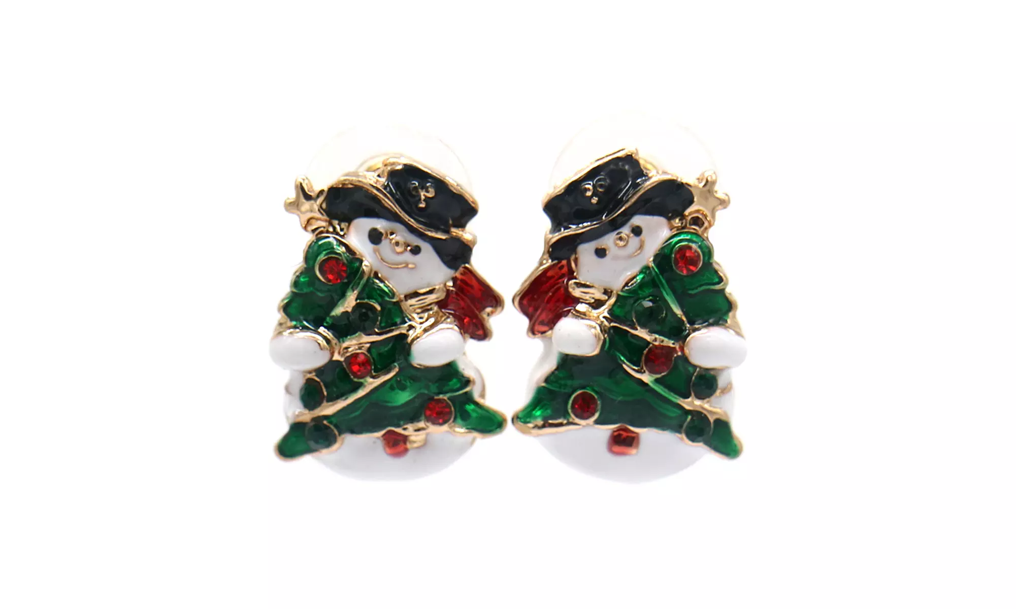 14K Gold Christmas Bells with crystals from Swarovski