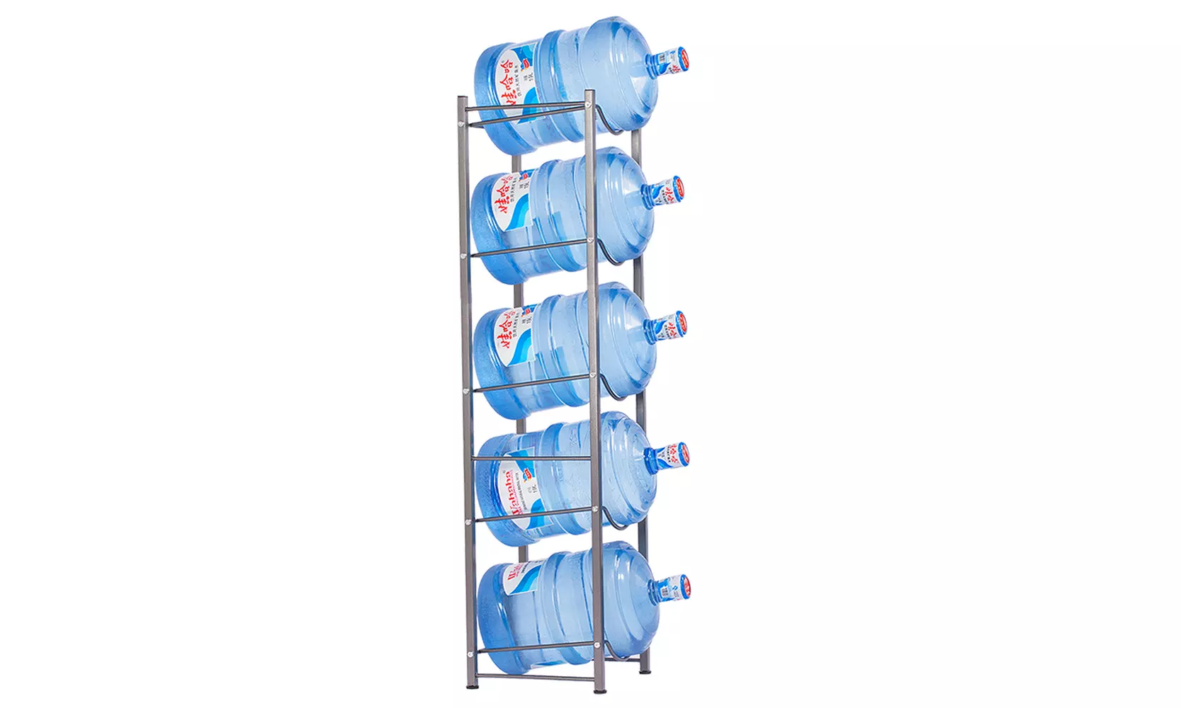 3/4/5-Tier Water Bottle Storage Rack Stainless Steel Heavy Duty Water Jug Rack