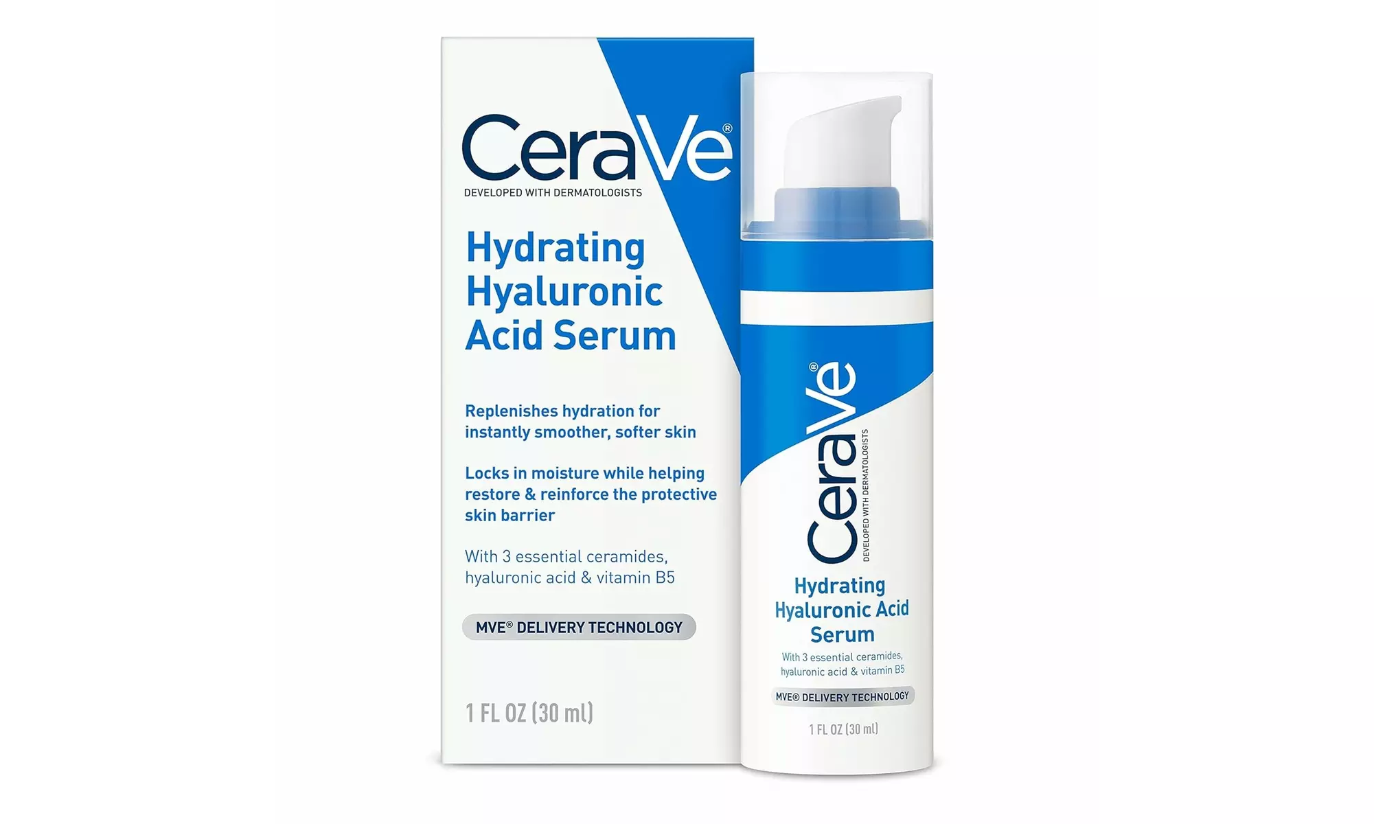 Cerave Hyaluronic Acid Serum for Face with Vitamin B5 1 Oz