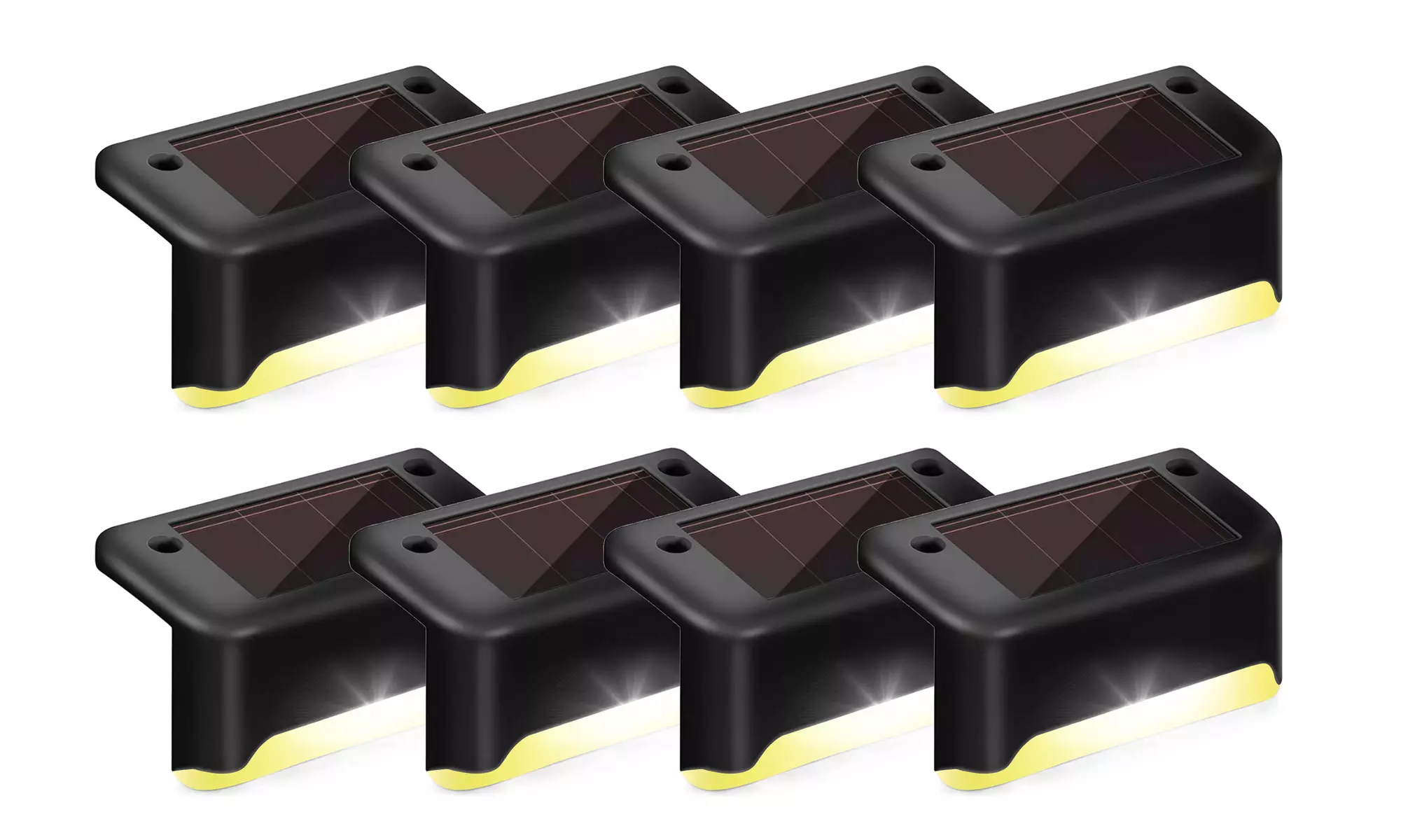 Solar Deck Lights Outdoor Step Fence LED Lights Waterproof for Yard(4-, 8-Pack)