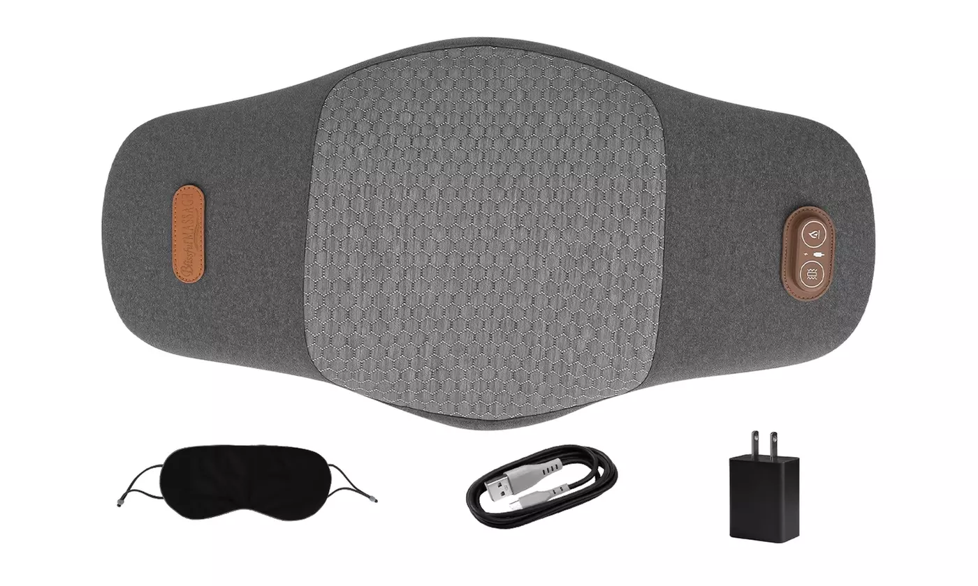 Massage Heated Neck & Lumbar Support Pillow Set