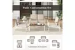 Costway Modern Bistro Set Set with Thick Cushions and Coffee Table  - Second Medium