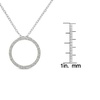 Image 3: Sterling-Silver 1/3ct TDW Diamond Hoop Circle Pendant Necklace (I-J, I2-I3)