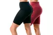 2-Pack Women's Biker Bermuda Shorts High Waisted Tummy Control Leggings  - Second Medium