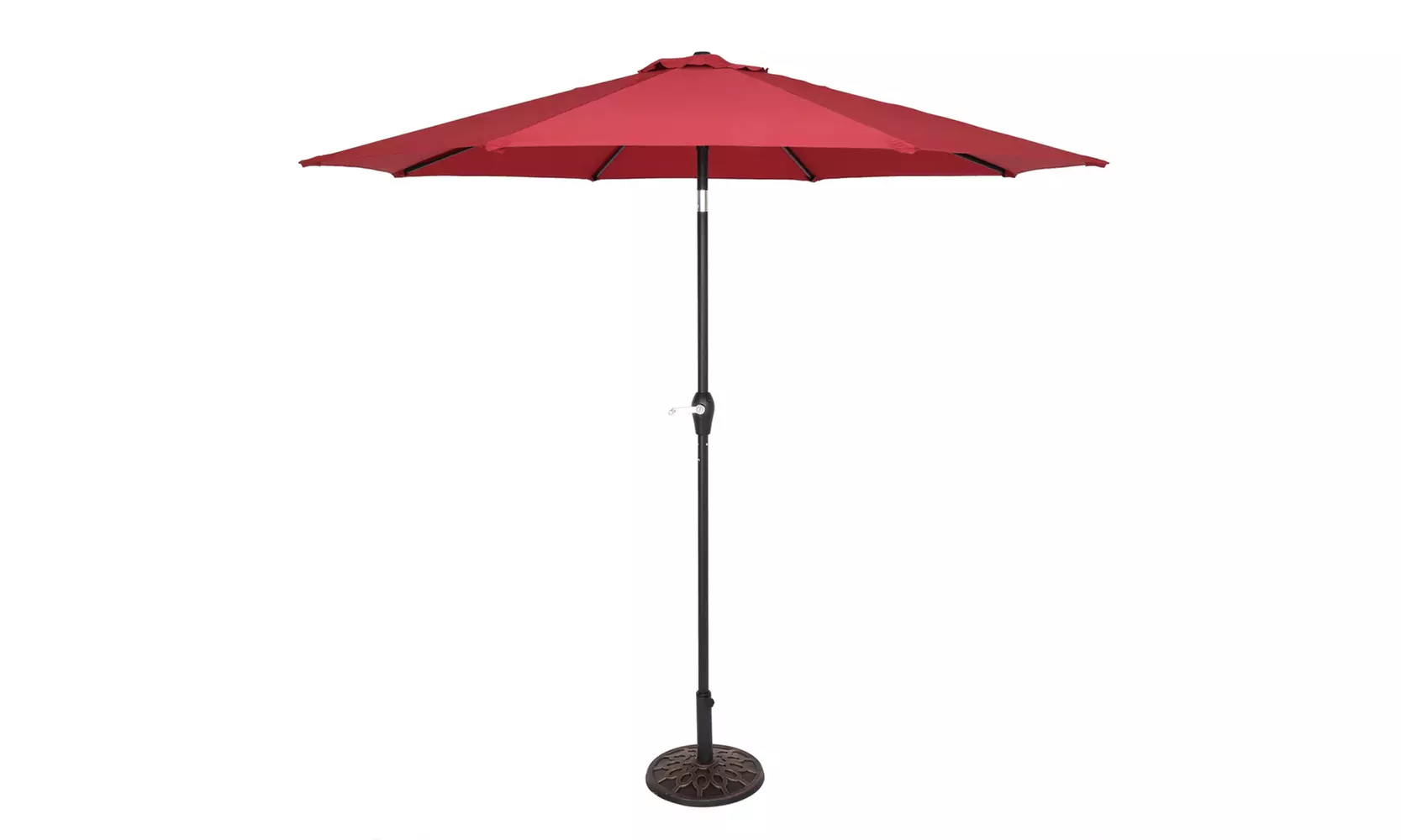 9FT Central Umbrella Waterproof Folding Sunshade Tent Red  - Primary Image