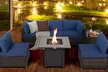 Costway 7PCS Patio Rattan Furniture Set 30'' Fire Pit Table Cover Cushion Sofa - Second Medium