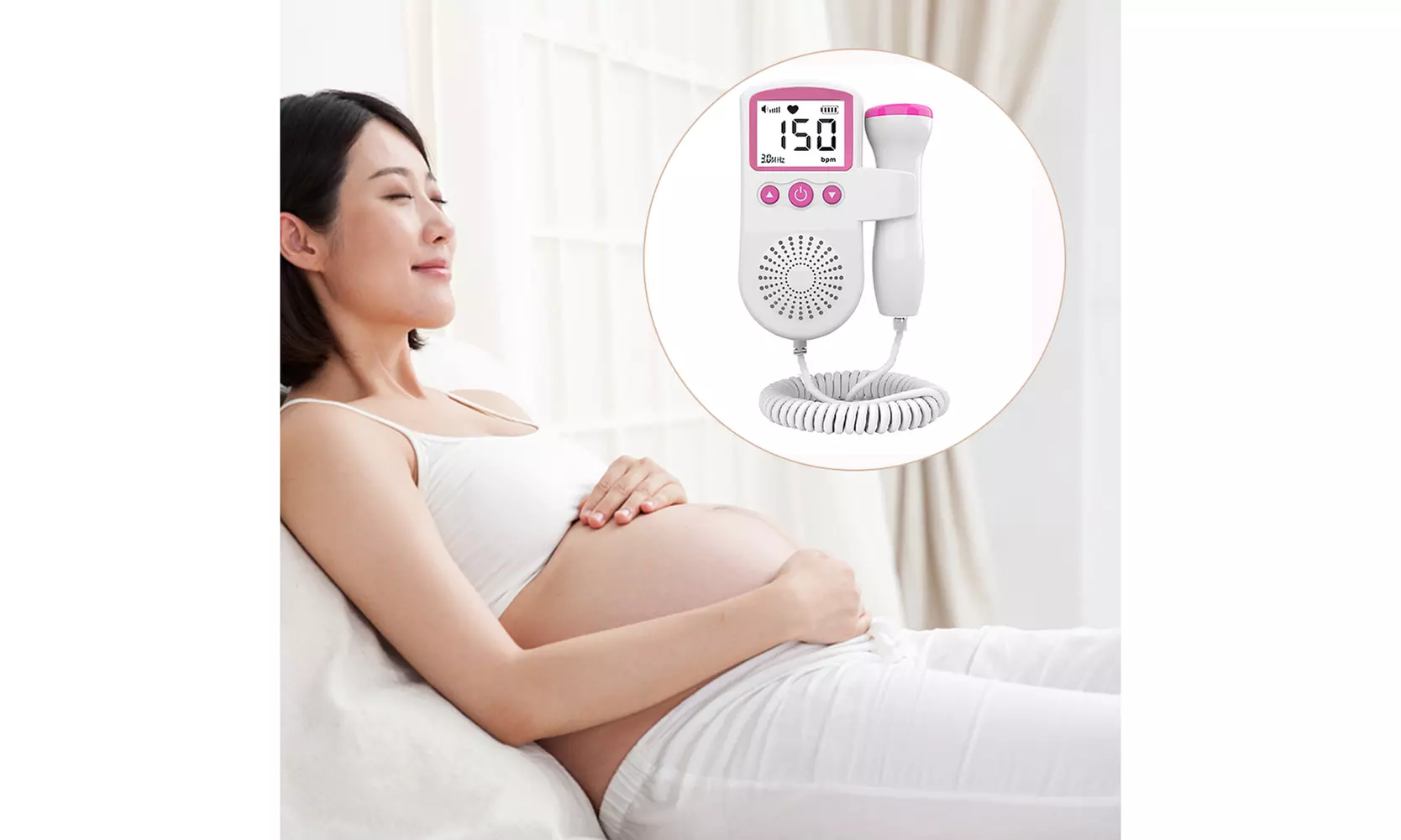 Baby Heart Rate Sensor Maternity Pregnant Women Household Fetal Heart Rate - Primary Image