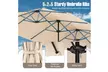 Costway 15.5 FT Extra-Large Patio Umbrella with LED Solar Lights - Second Medium