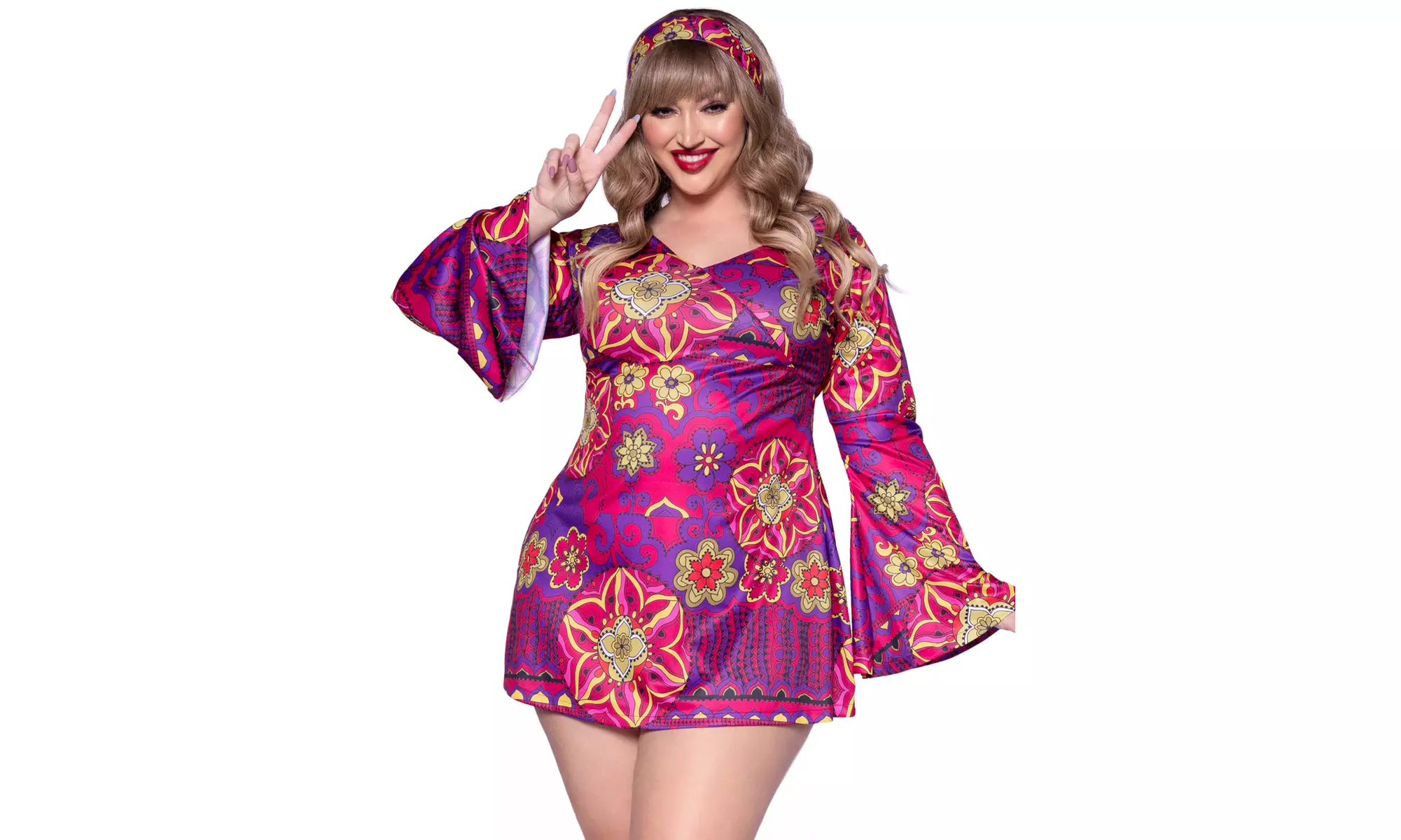 Leg Avenue Plus Size Hippie Girl Costume - Primary Image