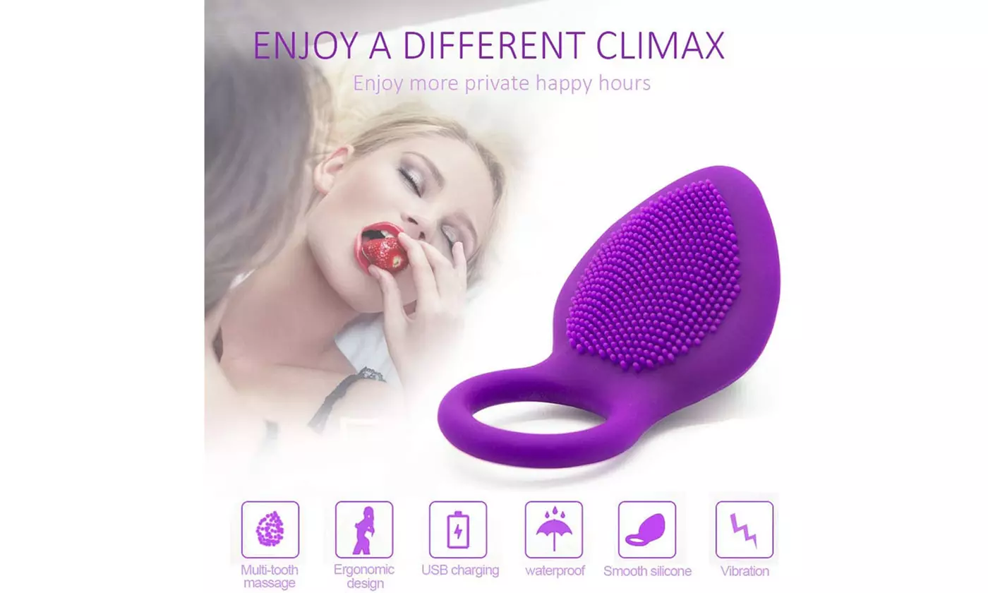 10 Speeds Penis Vibrating C-Rings Clit Vibrators Couples Sex Toy