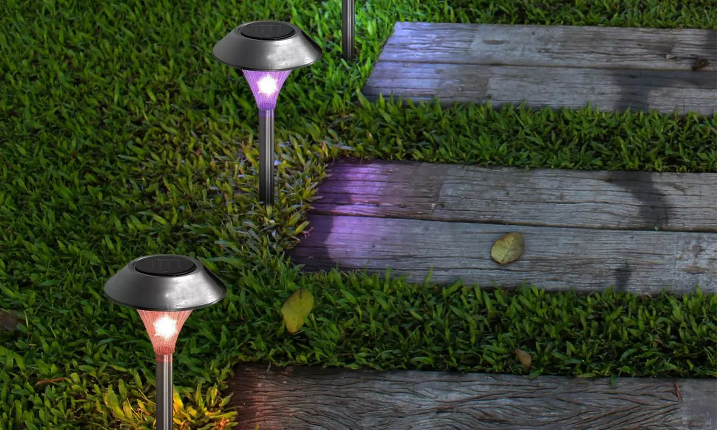 Solarek LED Color-Changing  Solar Pathway & Garden Stake Lights