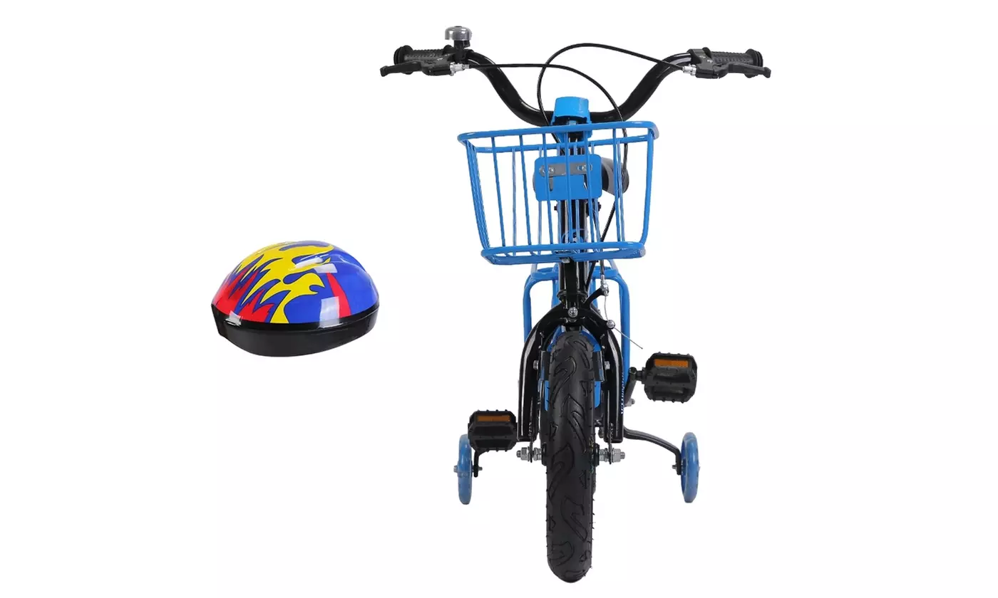 iMounTEK Kids' Bike with Helmet, Basket, Training Wheels and Chain Guard