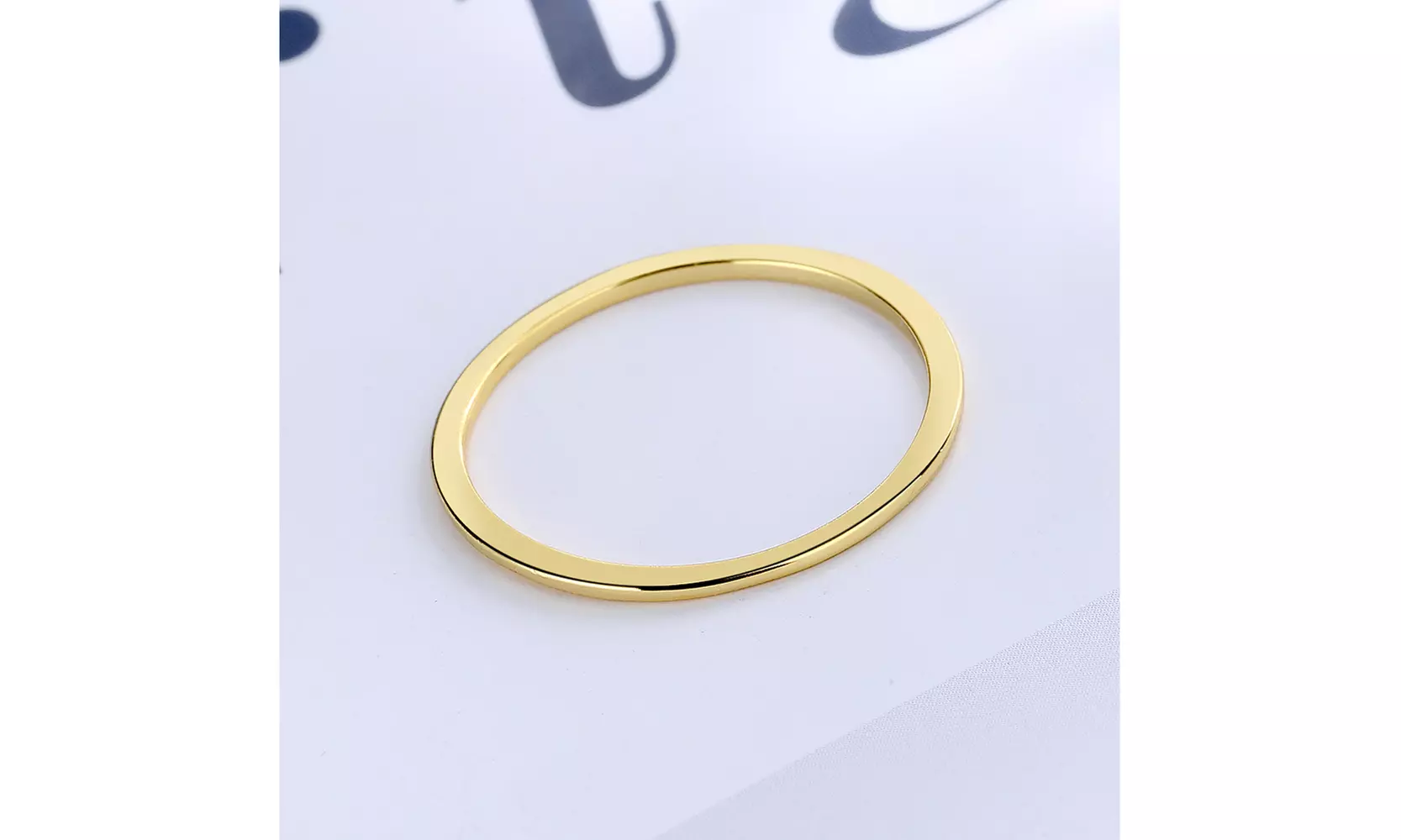 14k Gold Sterling Silver Thin Band Rings