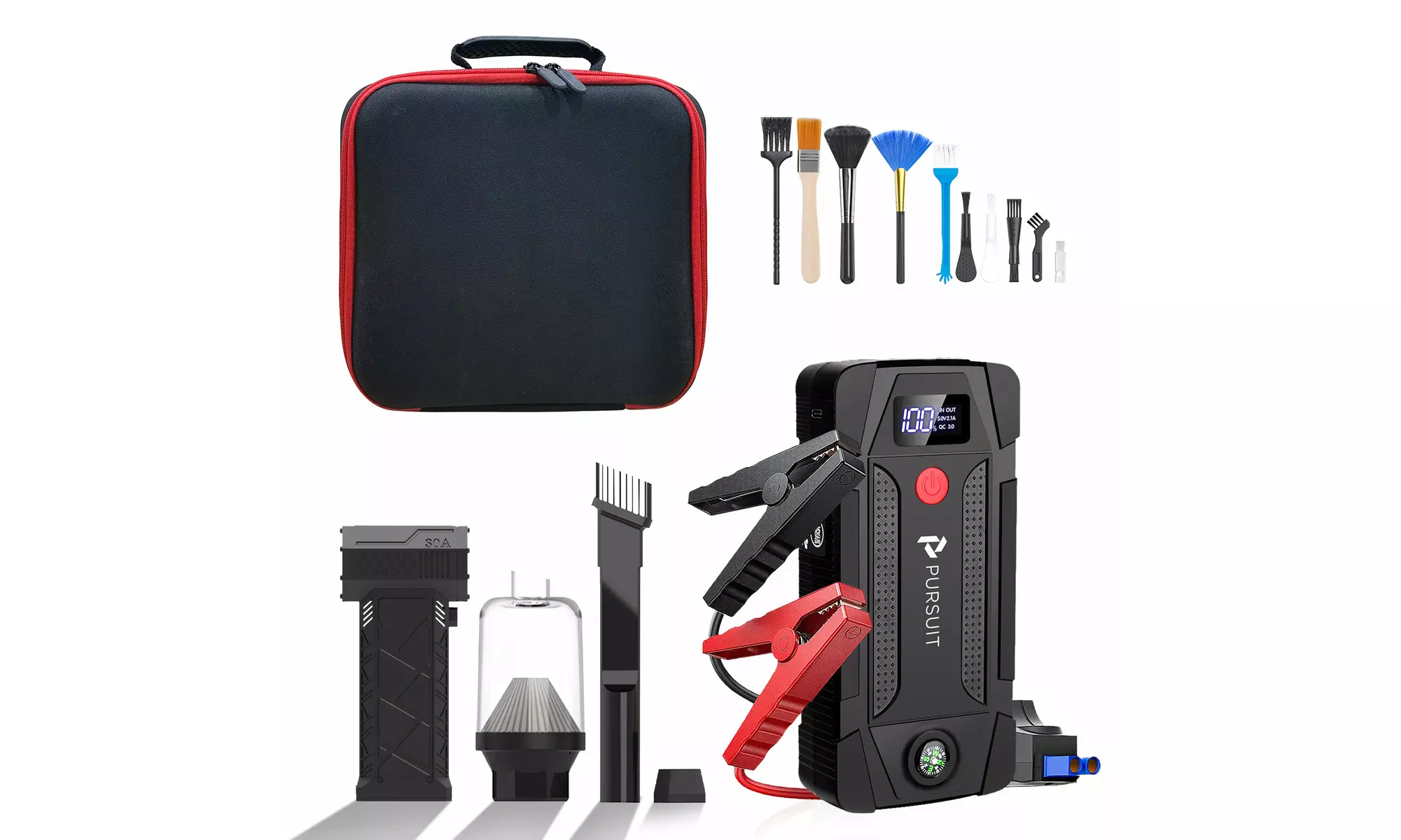 Emergency Power Supply 1000A-SET High-Speed Turbo Fan Combo Jump Starter