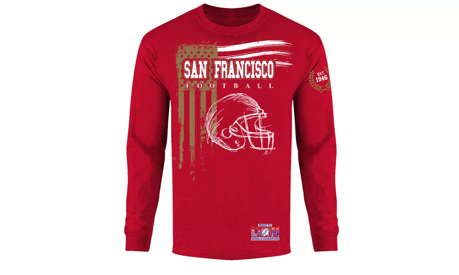 Men's Road to Football Championship Long or Short Sleeve Shirt