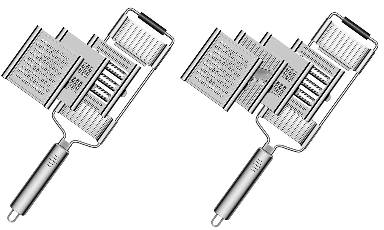 Multi-Purpose Hand-held Stainless Steel Manual Slicer Shredder Grater - Primary Image