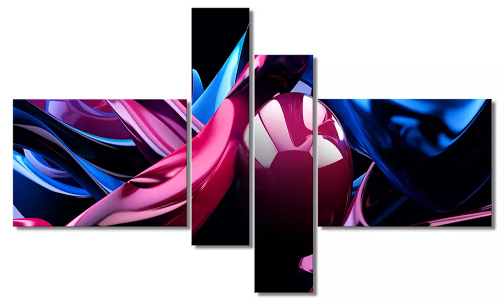 What do you see? - Abstract Wall Art - 63x32 - 4 Panels - Primary Image