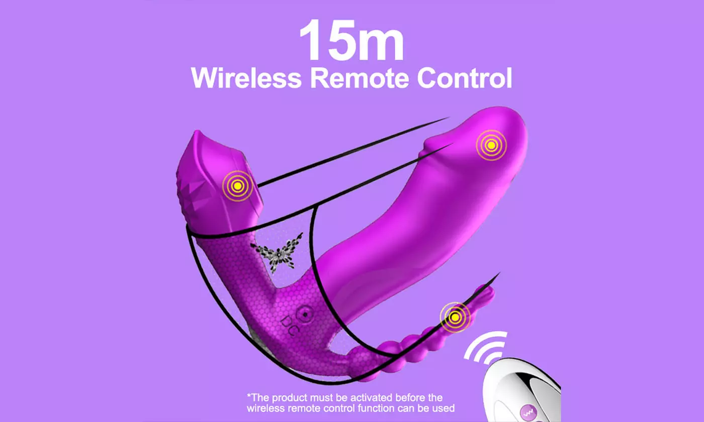 3-in-1 G spot Clitoral Stimulating Heated Rabbit Vibrator with Remote Control