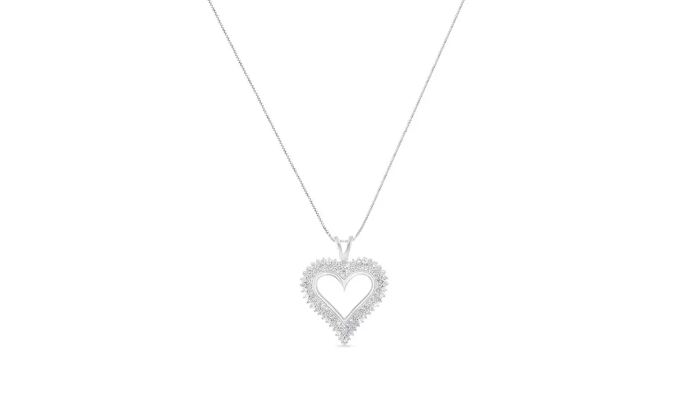 Silver & Genuine Diamond Heart Jewelry Set – Bracelet, Earrings & Pendant Necklace