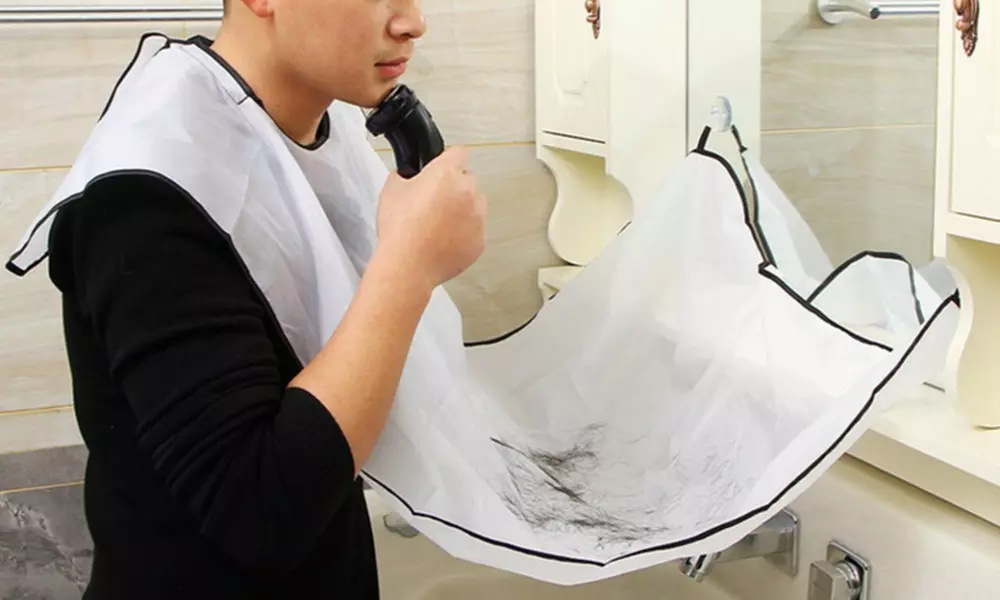 Bathroom Beard Shave and Trim Apron Available in Multiple Colors - Primary Image