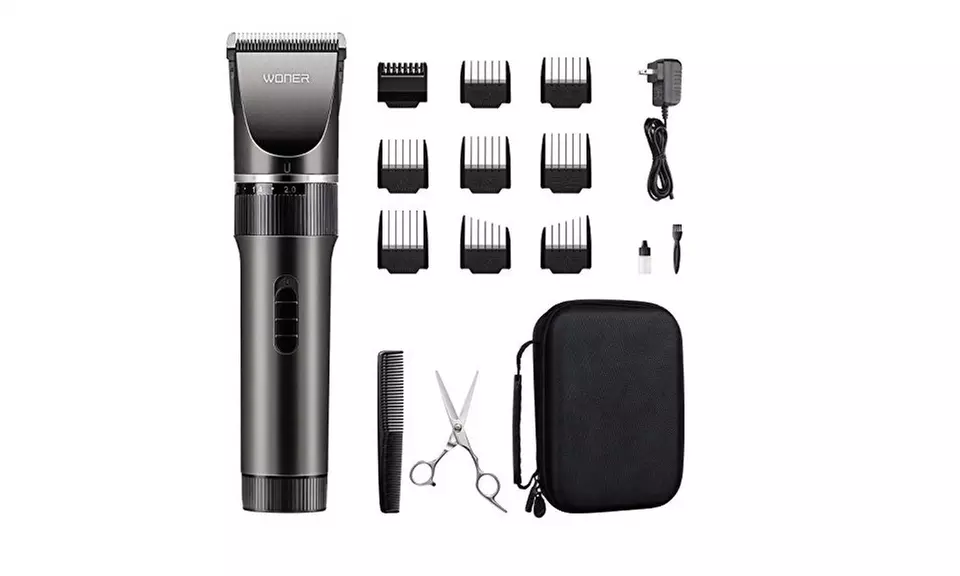 WONER Cordless Rechargeable Hair Clippers, Hair Trimmers for Men, 16-piece - Primary Image