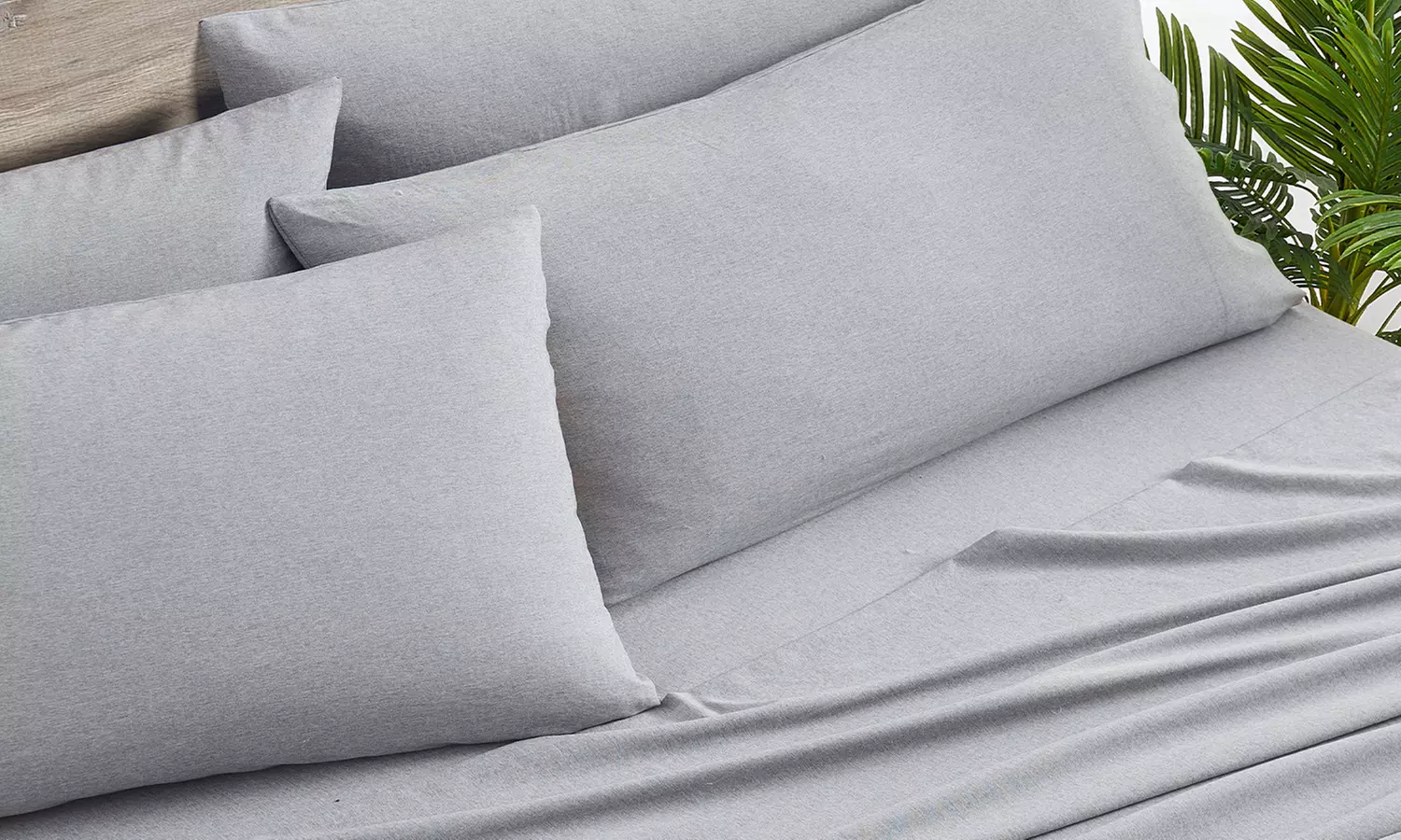 Bibb Home Bamboo 2000 Thread Count 6-Piece Chambray Heathered Sheet Set