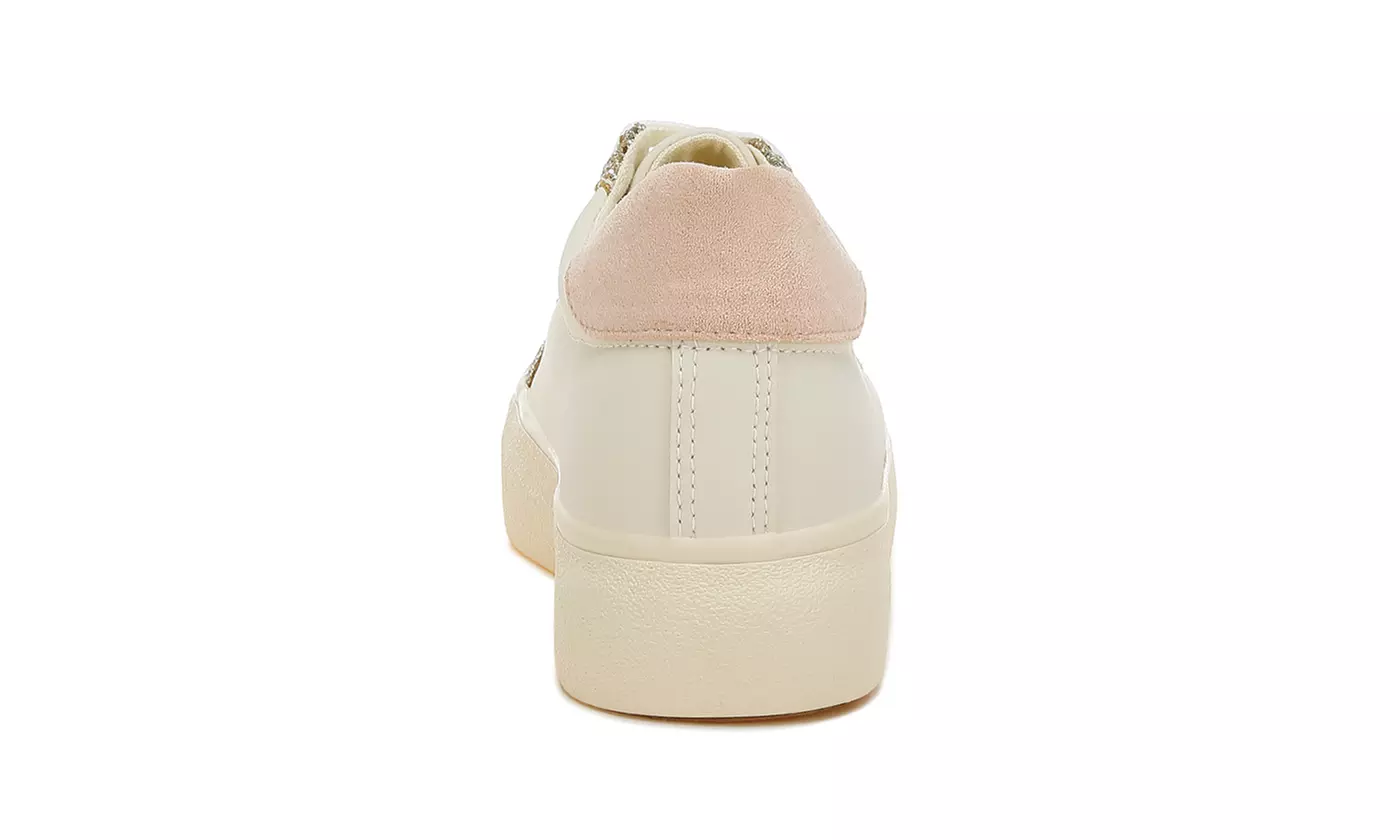 London Rag Bomber Metallic Star Glitter Women's Sneakers