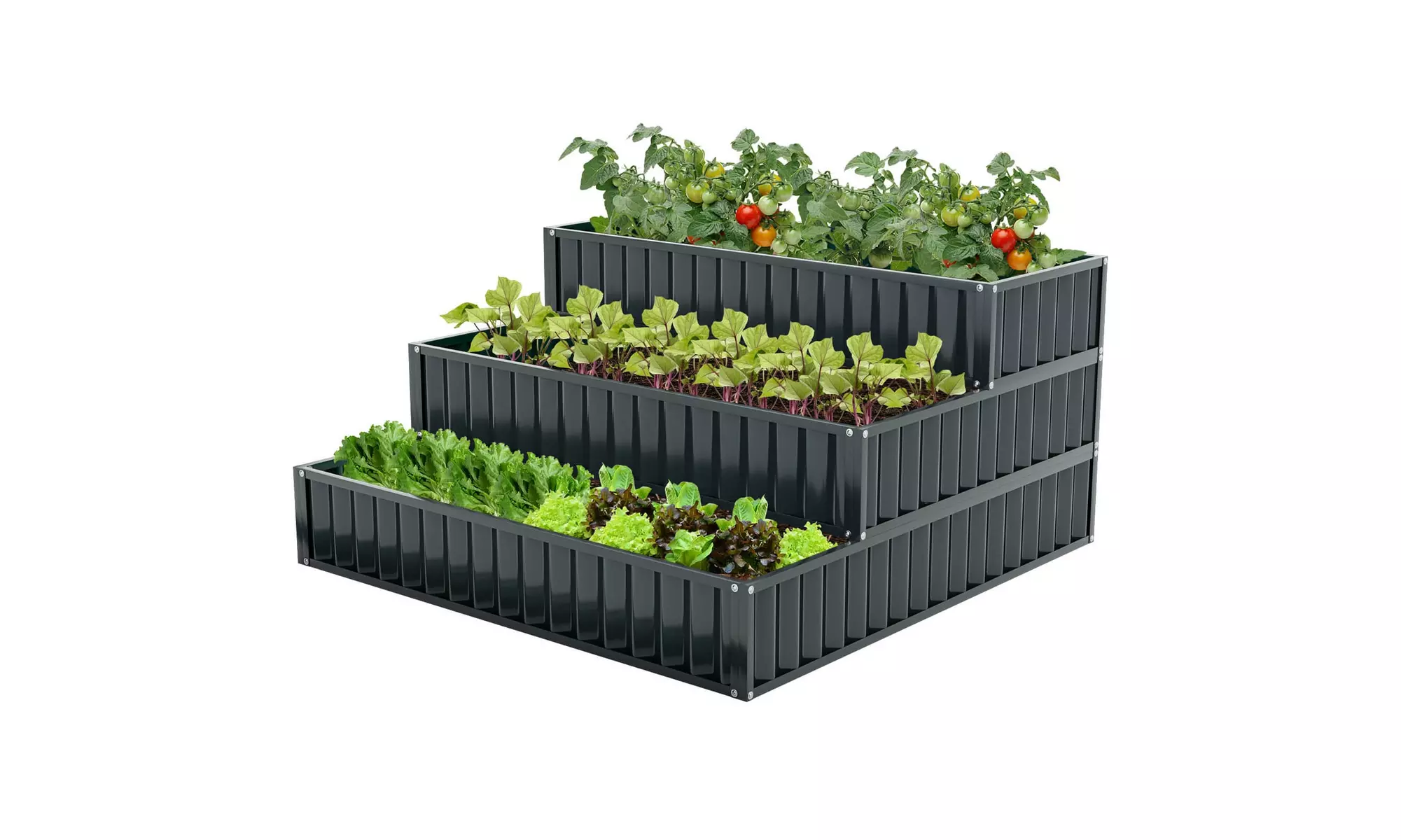 One or Two Costway Three-Tier Raised Garden Beds