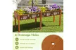 Costway Outdoor Wooden Raised Garden Bed with Divider Panel - Second Medium