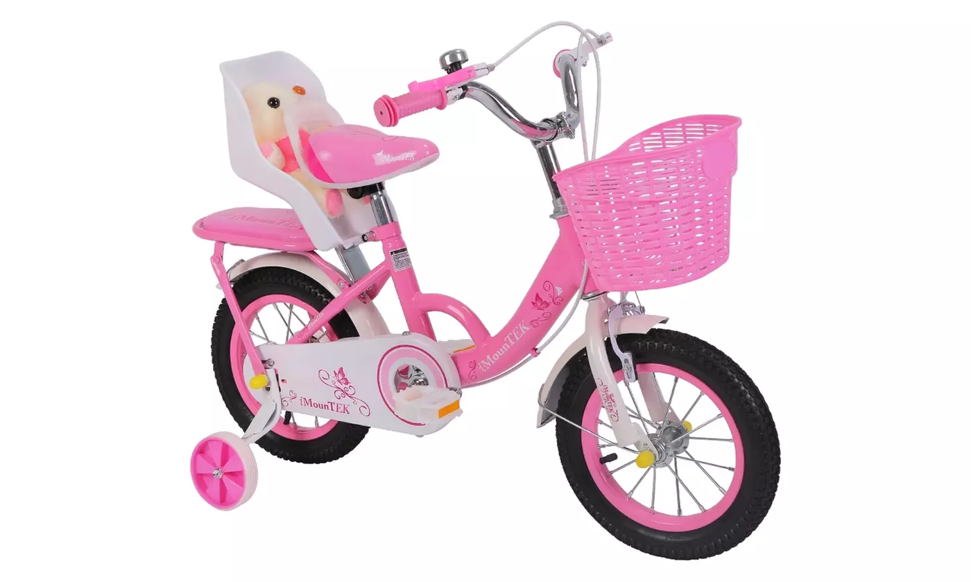 iMounTEK Kids' Bike with Helmet, Backpack, Streamers, & Training Wheels