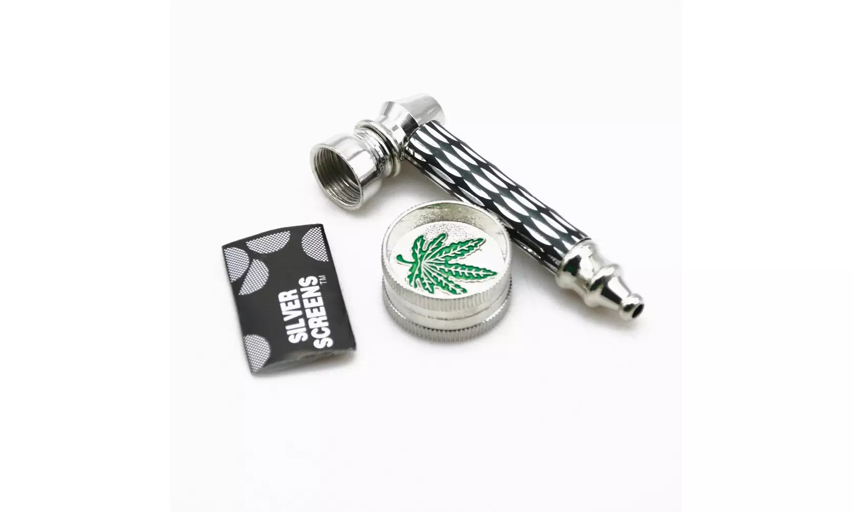 Mini Metal Tobacco Pipe Set - 3 Piece Set - Primary Image