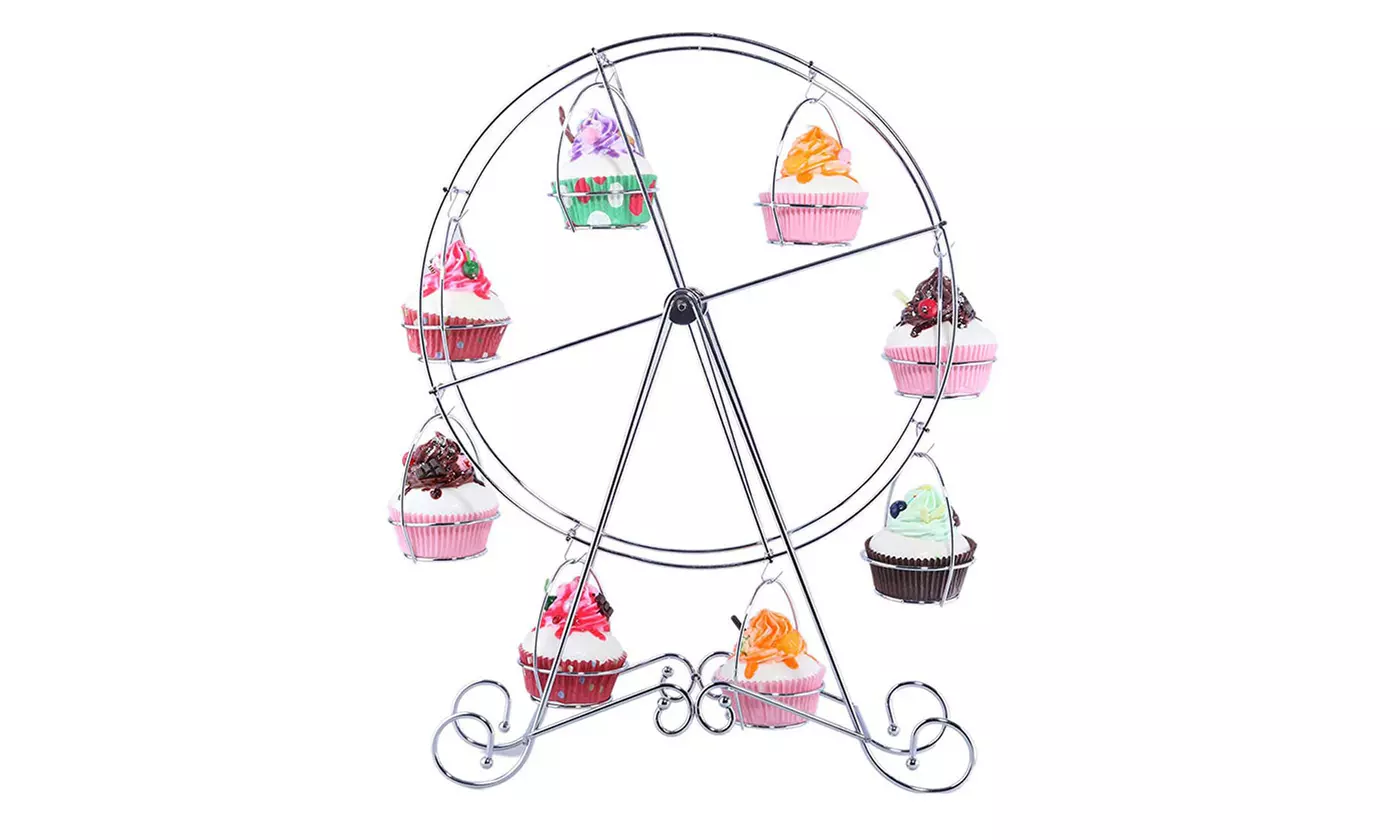 Ferris Wheel Cupcake Stand Dessert Carrier Display Tabletop Serve-ware - Primary Image