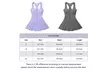 Women Tennis Athletic Zip Tank Dress with Shorts and Padded Bra - Second Medium