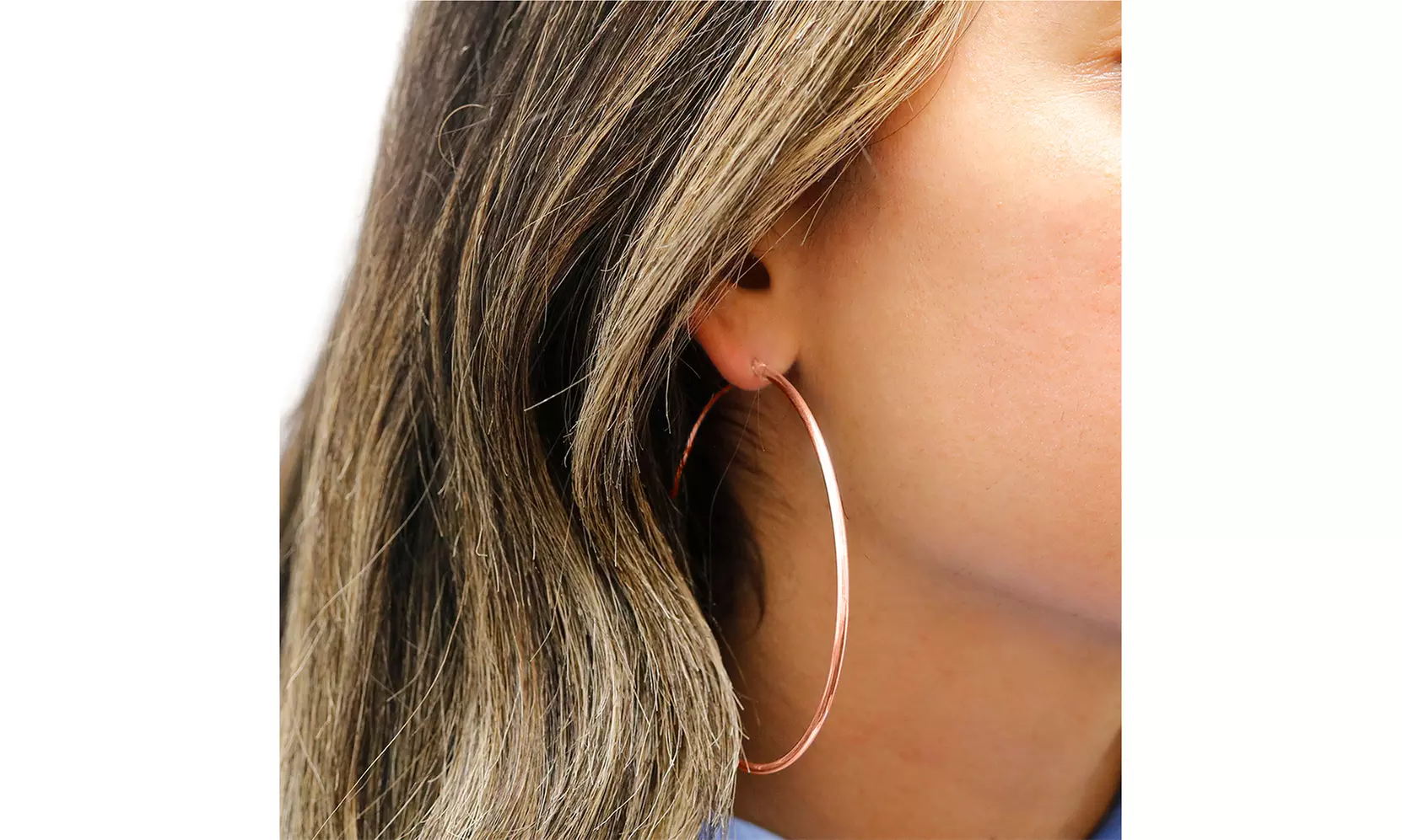 Italian Solid Sterling Silver 70MM Oversized French Lock Classic Hoops