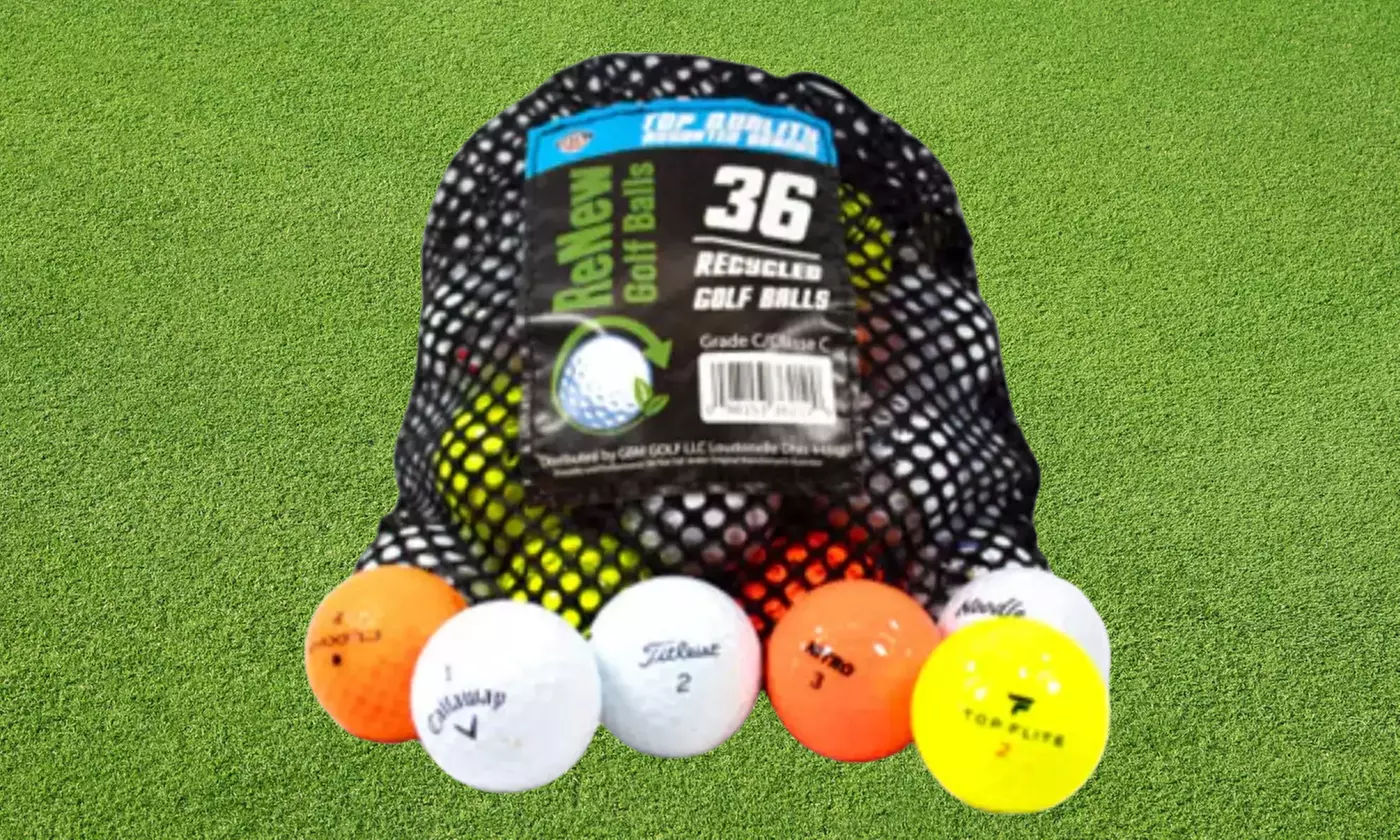 36 Recycled Golf Balls - Mixed Top Brands, Great Gift for Golf Dads