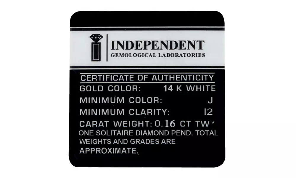 1/6 Cttw Marquise Diamond Pendant in 14K White Gold-GSOLPENMQ16W-L - Second Medium