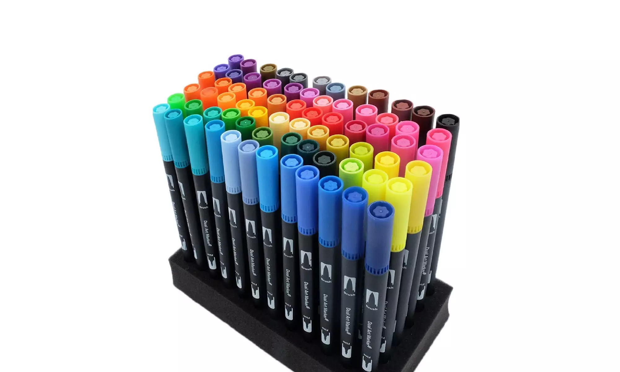 GC 72 Colors Dual Tip Brush Pens Highlighter 72 Art Markers - Primary Image