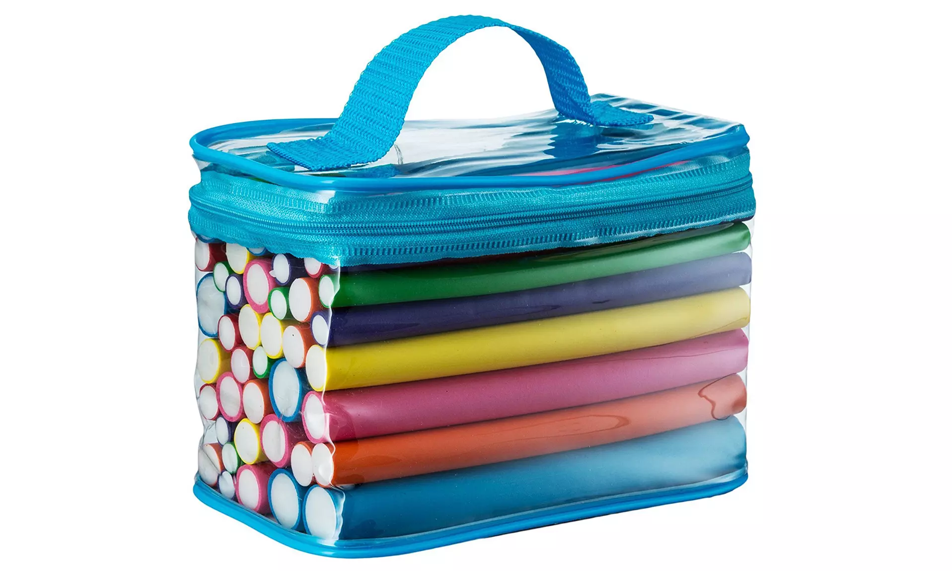 7'' Multi Colored Twist Flex Foam Hair Roller Curling Rods Rollers - 42-pack