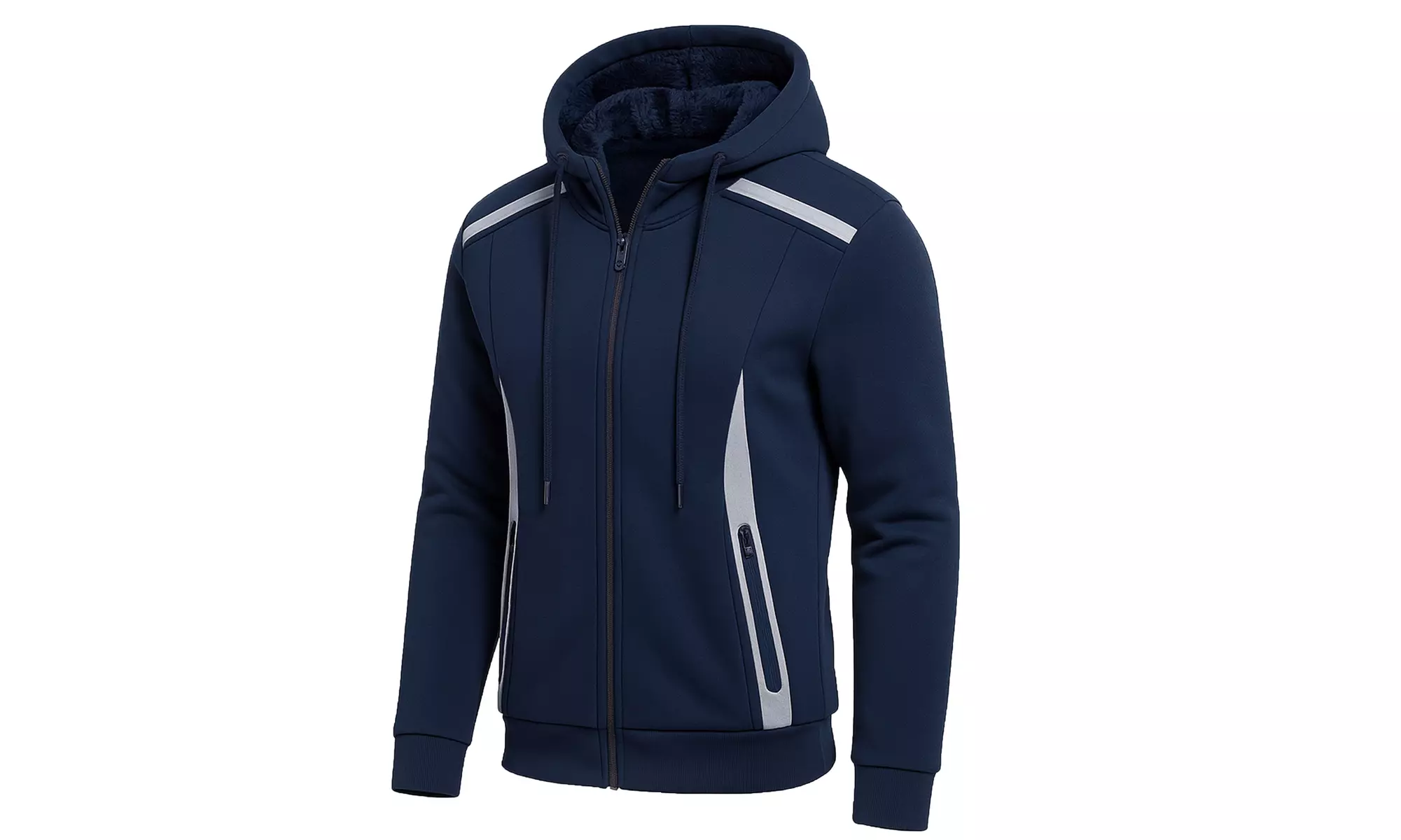 Men's Heavyweight Sherpa Fleece-Lined Full Zip Hoodie (Sizes, S to 3XL)