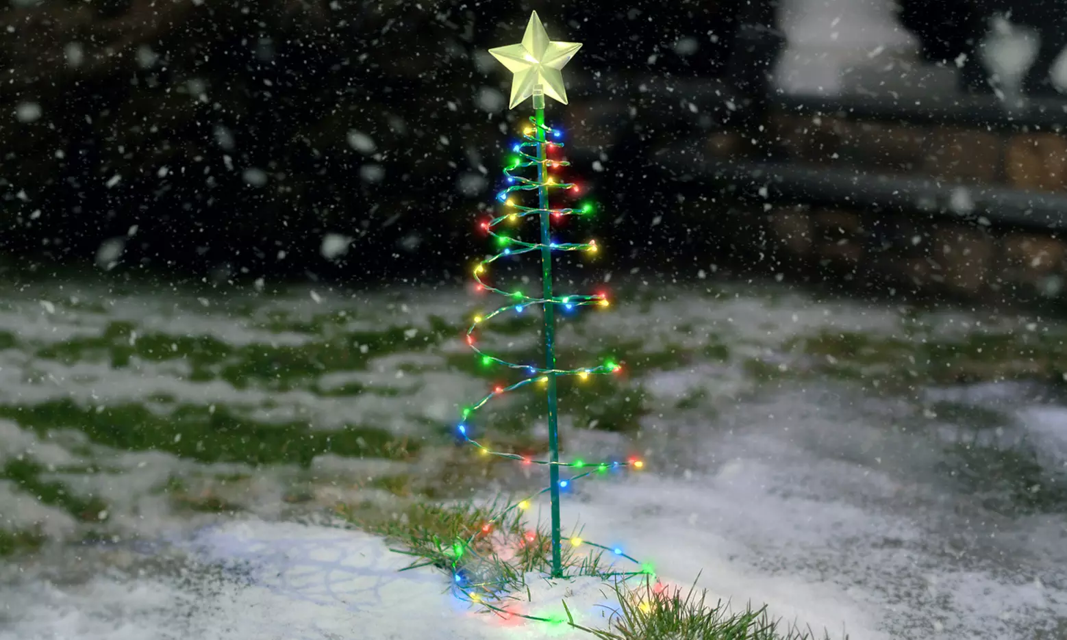 Outdoor LED Christmas Tree Decoration- 2 Colors, 2 Sizes, 1 & 2-Pack